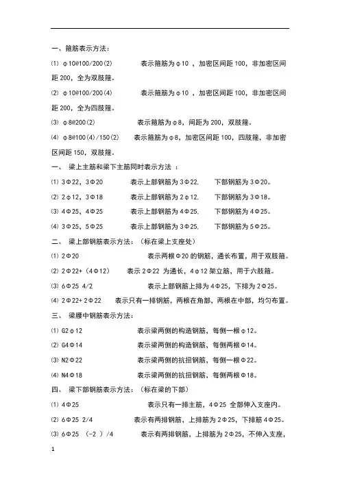 钢筋平法施工(识图必读)