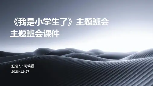 《我是小学生了》主题班会主题班会课件 (2)