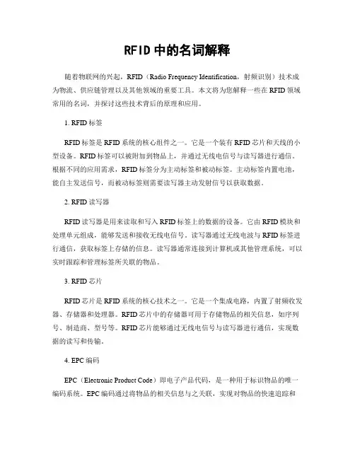 RFID中的名词解释