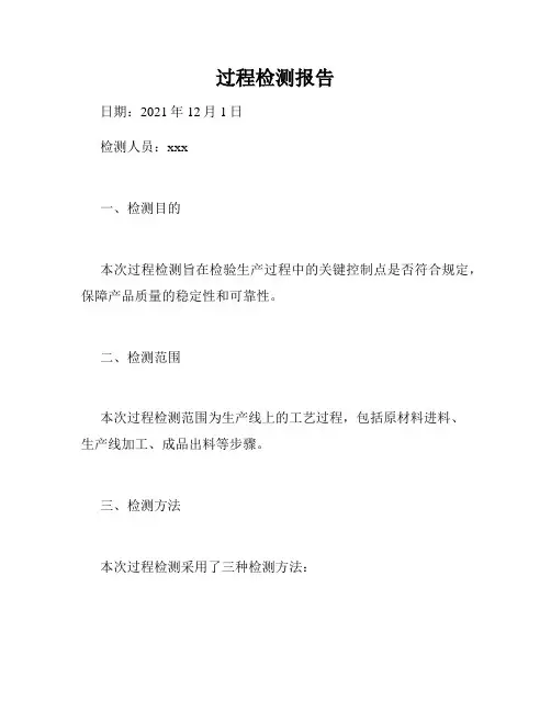 过程检测报告