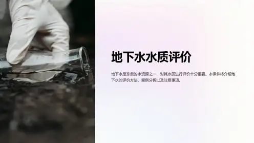 《地下水水质评价》课件
