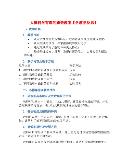 大班科学有趣的磁铁教案【含教学反思】 (2)