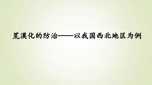 高三地理一轮复习精品课件1：4.3 荒漠化的防治——以我国西北地区为例