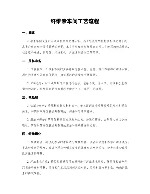 纤维素车间工艺流程