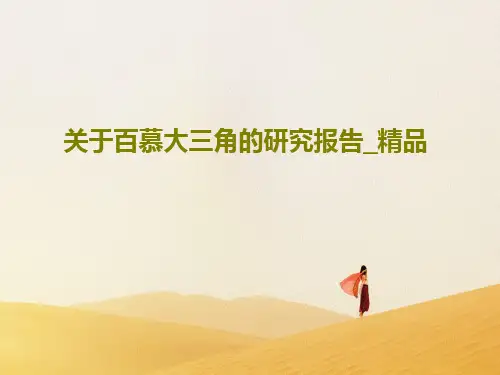 关于百慕大三角的研究报告_精品30页PPT