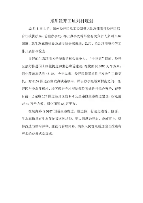 郑州经开区坡刘村规划