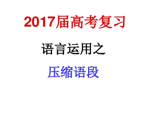2017年高考压缩语段专题复习.ppt