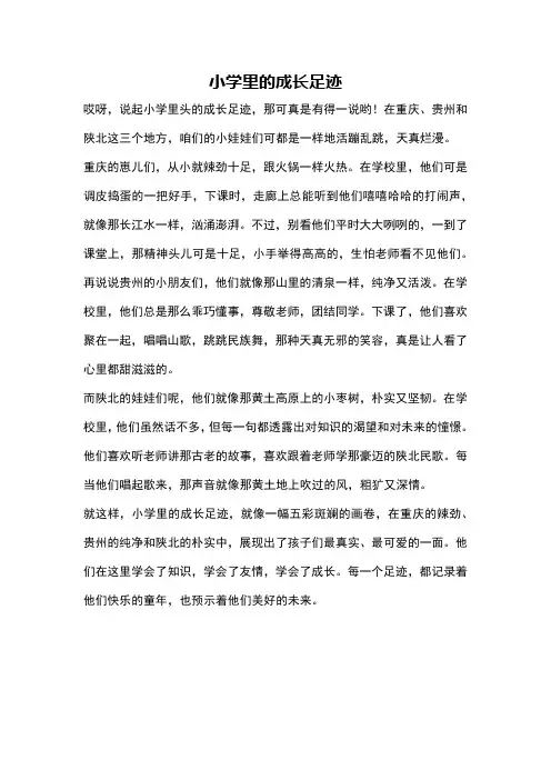 小学里的成长足迹