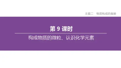 第09课时 构成物质的微粒、认识化学元素