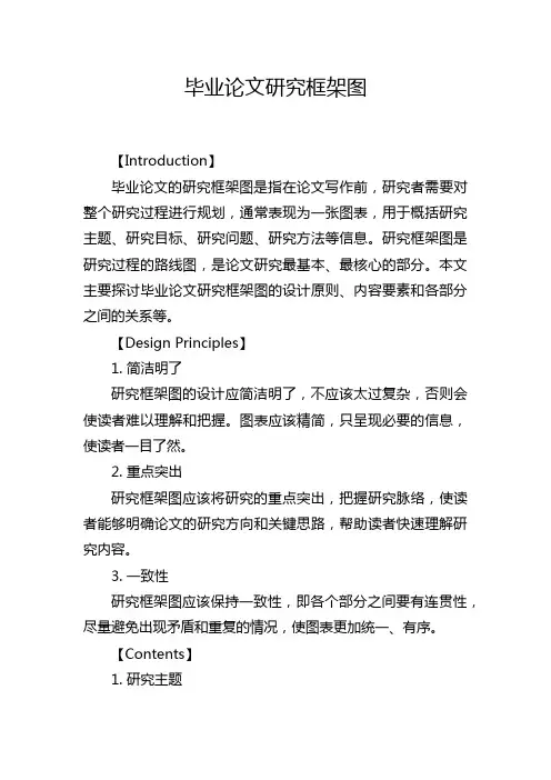 毕业论文研究框架图