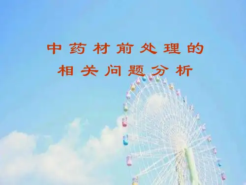 中药材前处理PPT教学课件