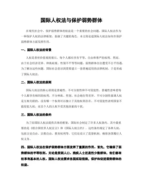 国际人权法与保护弱势群体