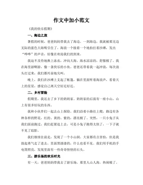 作文中加小标题范文