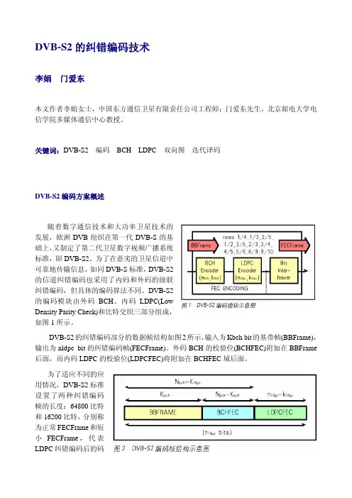 DVB-S2 的纠错编码技术