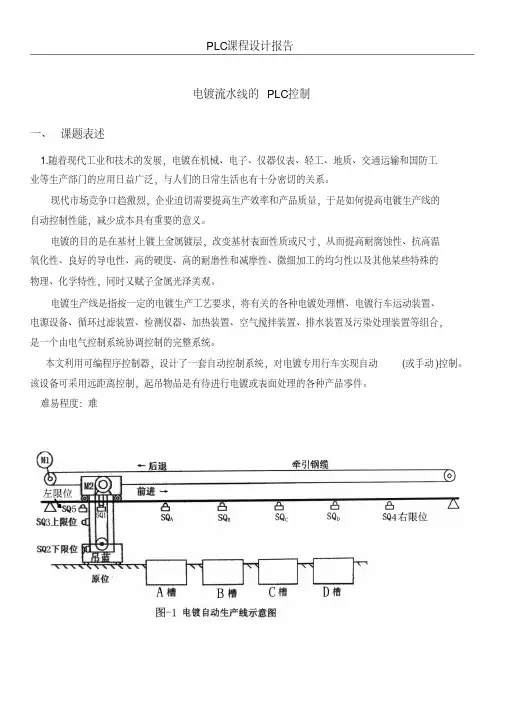 电镀流水线的PLC控制