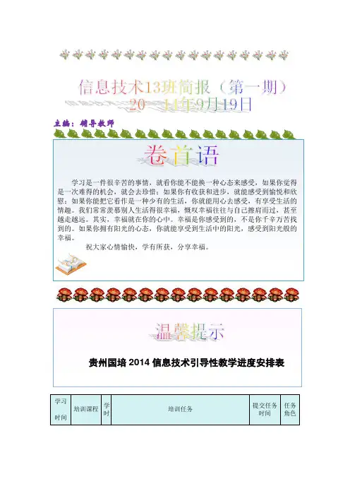 信息技术13班简报