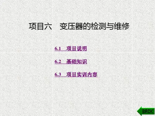 《电工技能与实训》课件项目六