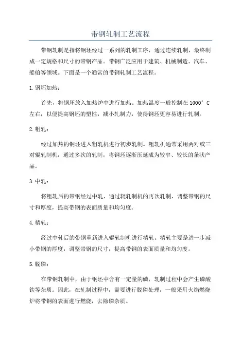 带钢轧制工艺流程