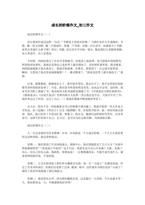 成长的阶梯作文_初三作文.doc