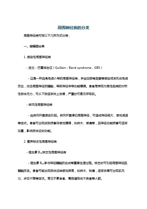 周围神经病的分类