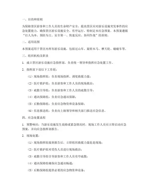 景区游乐设施应急预案