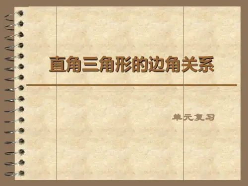 直角三角形的边角关系