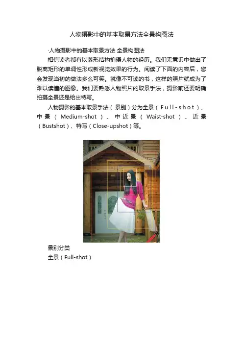 人物摄影中的基本取景方法全景构图法