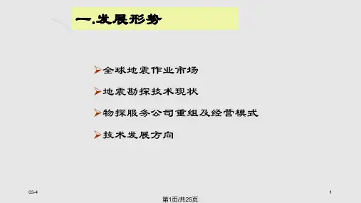 国外地震勘探技术发展趋势PPT课件