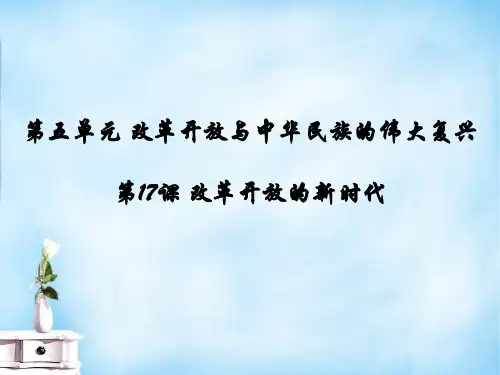 第17课《改革开放的新时代》ppt课件