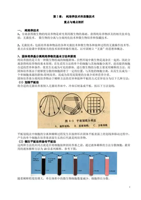 山东大学微生物学学习指导第2章： 纯培养技术和显微技术
