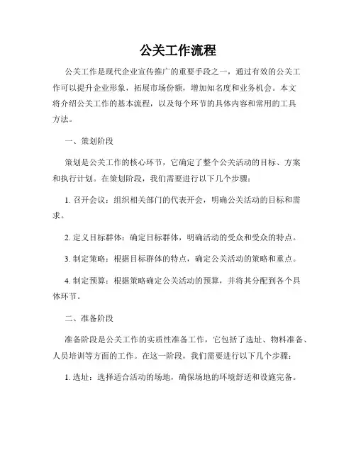 公关工作流程