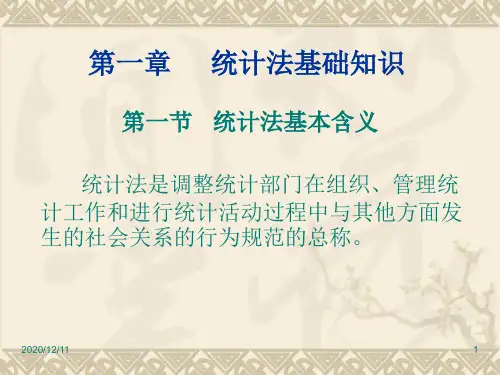 统计法法规(总)PPT教学课件