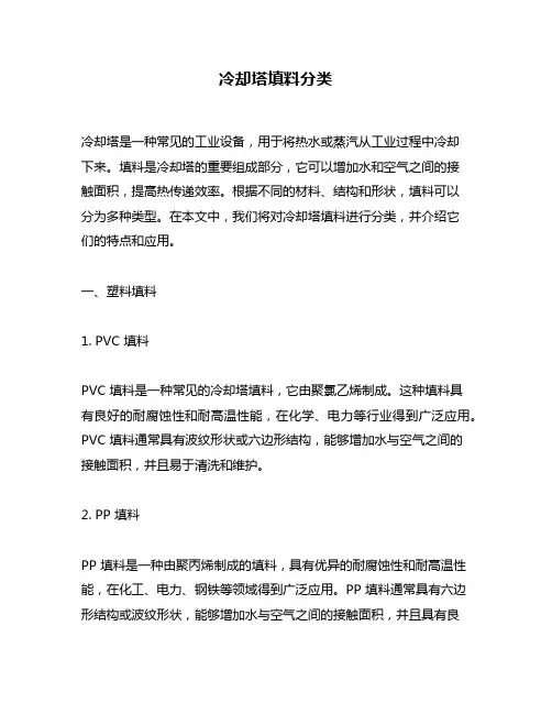 冷却塔填料分类