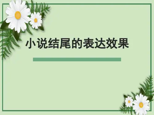 小说结尾的常见类型和表达效果