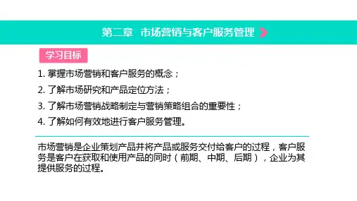 现代企业管理第二版第二章市场营销与客户服务管理课件