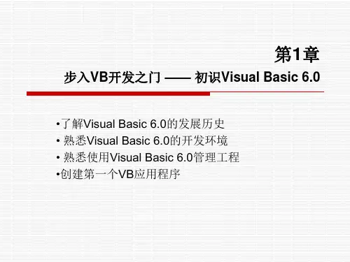 VB6.0教程-从入门到精通PPT课件