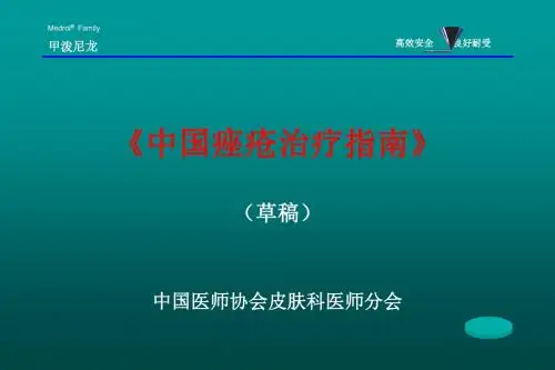 《中国痤疮治疗指南》