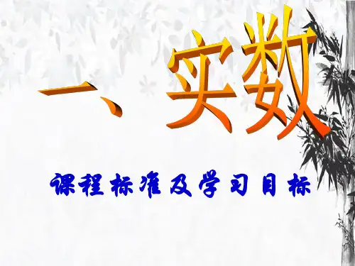 初中数学人教版  实数课程标准及学习目标 人教版