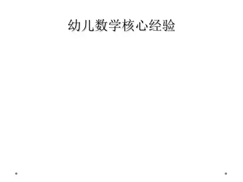 幼儿数学核心经验