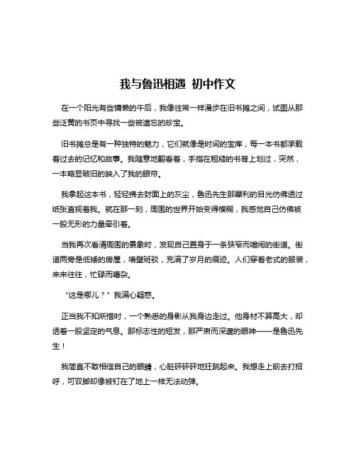 我与鲁迅相遇 初中作文