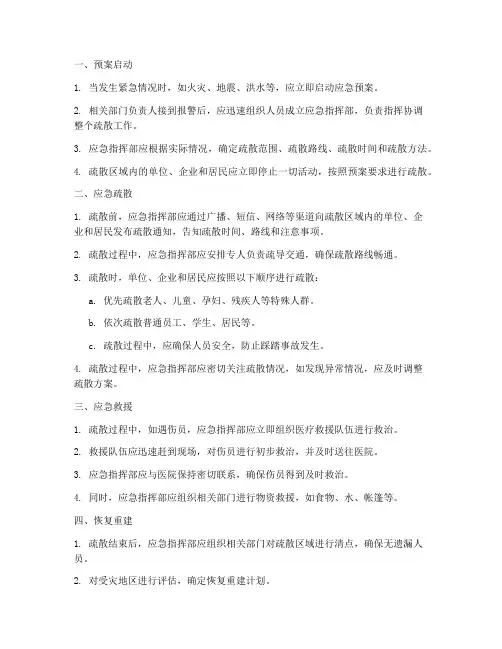 应急疏散预案四个程序