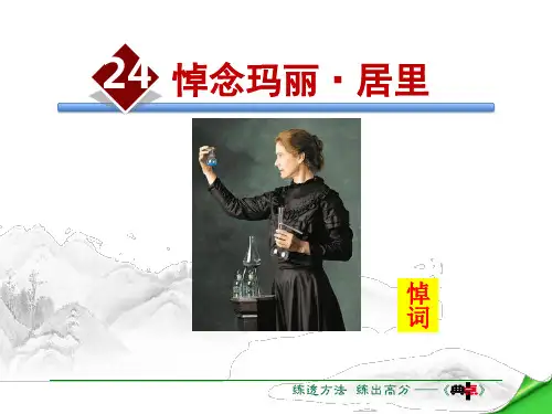 悼念玛丽·居里