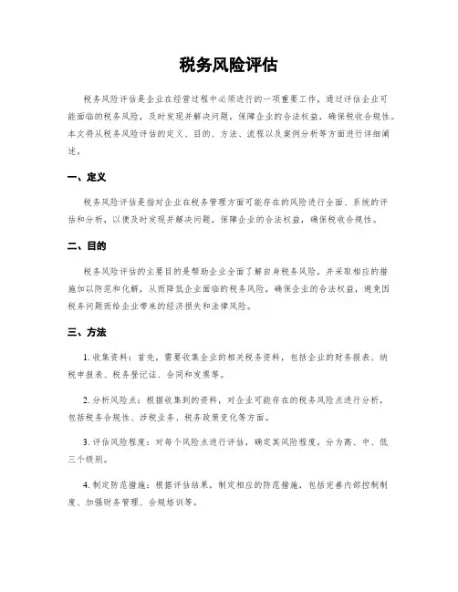 税务风险评估