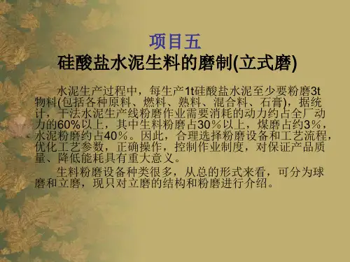 2 硅酸盐水泥生料的磨制(立磨)
