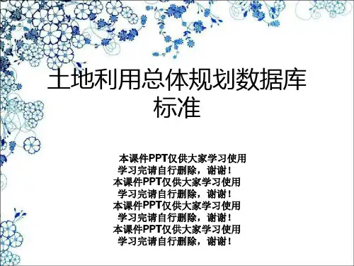 土地利用总体规划数据库标准