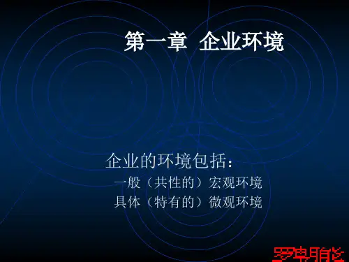 企业环境分析与影响企业外部环境因素