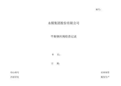 平衡钢丝绳检查记录