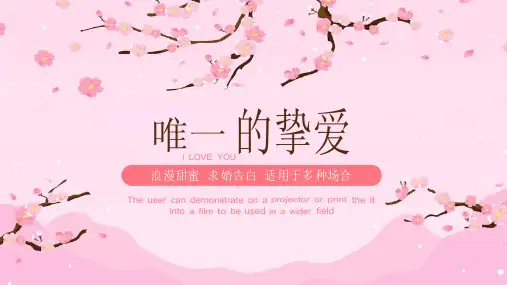 七夕情人节浪漫甜蜜求婚告白通用PPT模板