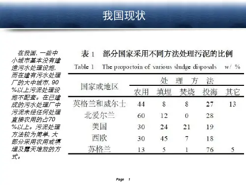 城市污泥的综合利用(1)