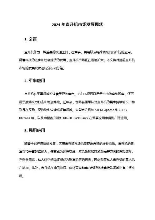 2024年直升机市场发展现状
